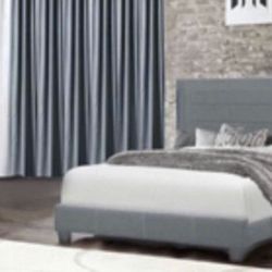 MODERN   Queen Size Gray  Four Piece Bedroom Set WITH  FREE LOCAL DELIVERY!!! Mattress sold separately 