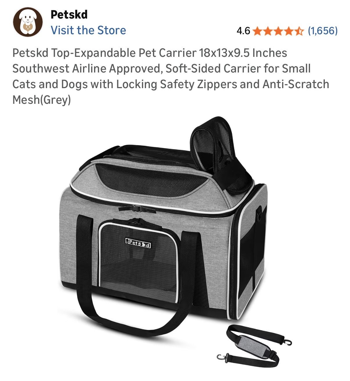 Pet Carrier - Used 1 Time