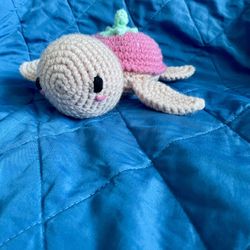 Crochet strawberry turtle