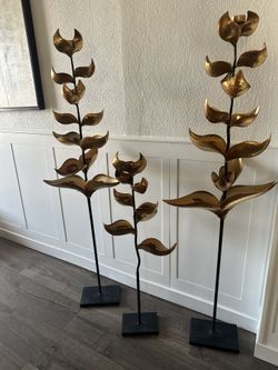3 Piece Metal Plant Candle Holder 