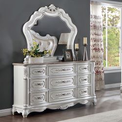 VINTAGE CLASSIC PEARL WHITE GENUINE MARBLE TOP-CAJONERA GABETA TOCADOR