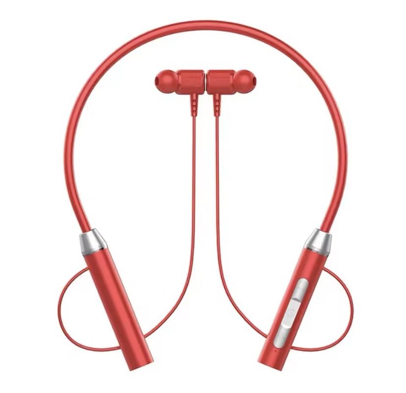 Red Bluetooth Earphones Wireless Headset with Mic Magnetic Headphones Sport Neckband Neck-hanging TWS Earbuds Samsung Google IPhone Android