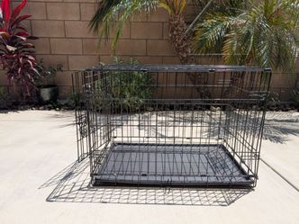 Wire Dog Crate Collapsible Single Door with Divider Medium