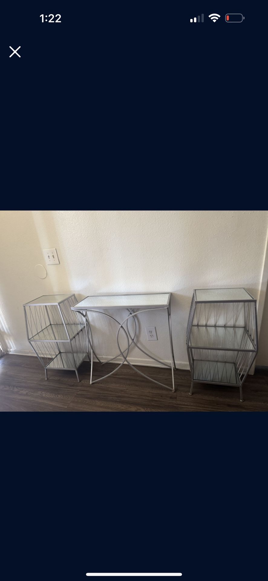 Silver Mirror Tables