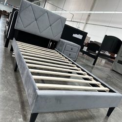 Twin Size Bed Frame With Mattress 