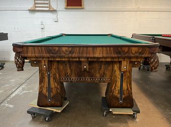 9 foot Brunswick Kling Pool Table - Circa 1900