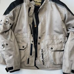 Explorer Bilt Motorcycle Jacket And Pants Set Tan