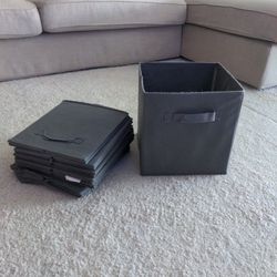 Set Of 8 Gray Folding Storage Cubes
