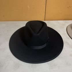 Brixton JO Rancher Felt Hat – Black (Size L)