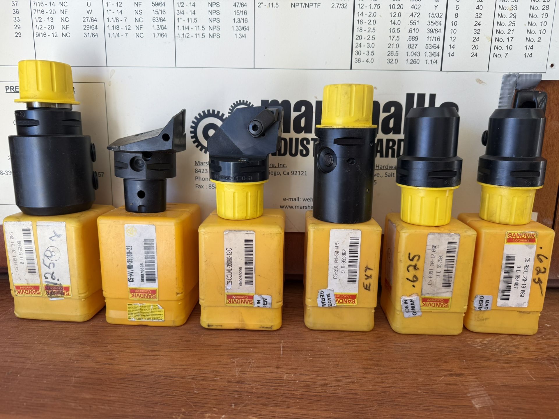 🟡 Lot of 15 Sandvik Coromant & HSK CNC Tool Holders – Milling, Tapping, Boring Heads