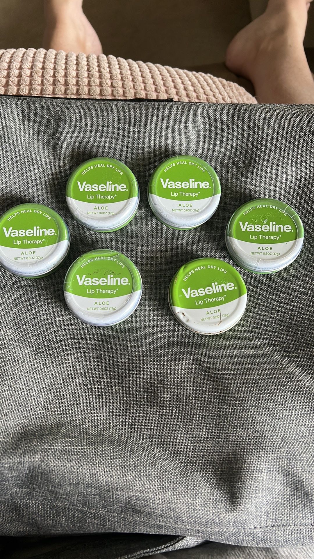 Vaseline Lip Therapy Aleo 0.6 oz / 17 g New Lot of 6