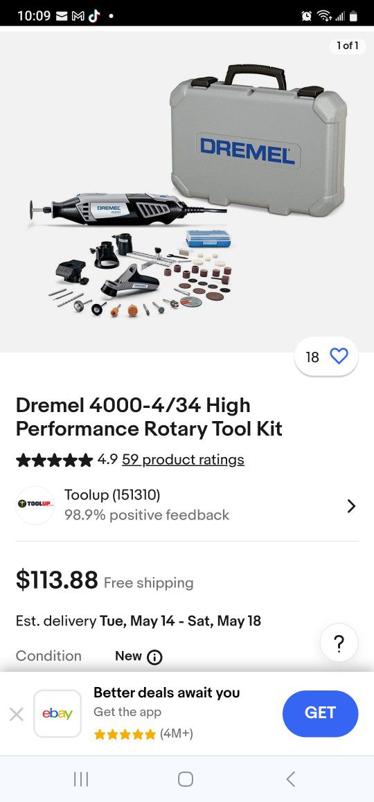 DREMEL 4000-4/3 High Performance Rotary Tool Kit