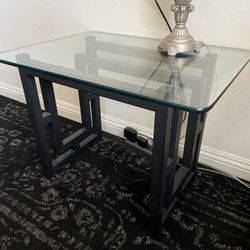 Glass Table With Gold Legs