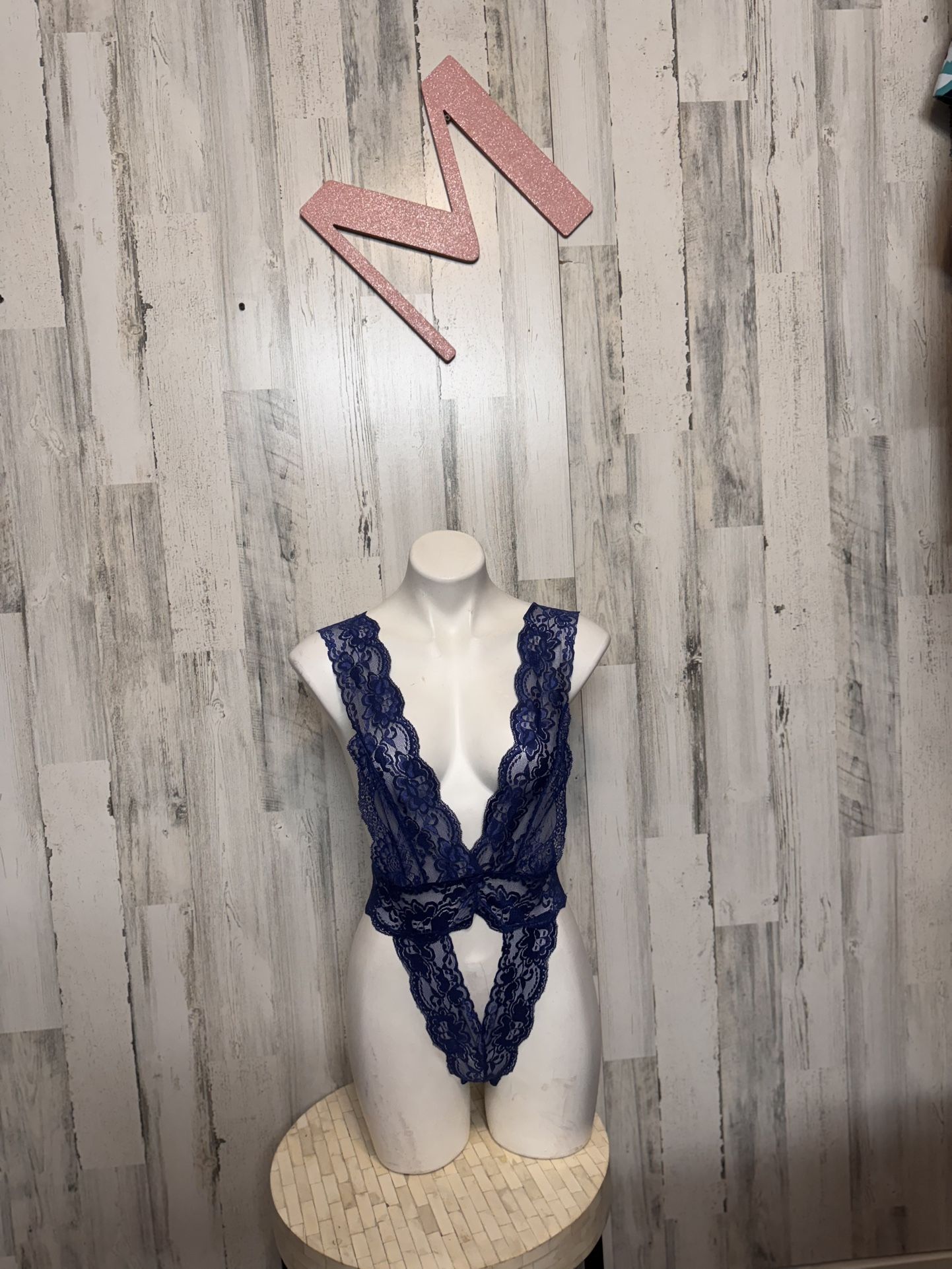 Avid love blue bodysuit lingerie size medium