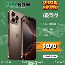 April Promo - iPhone 16 Pro Max Unlocked 256 GB