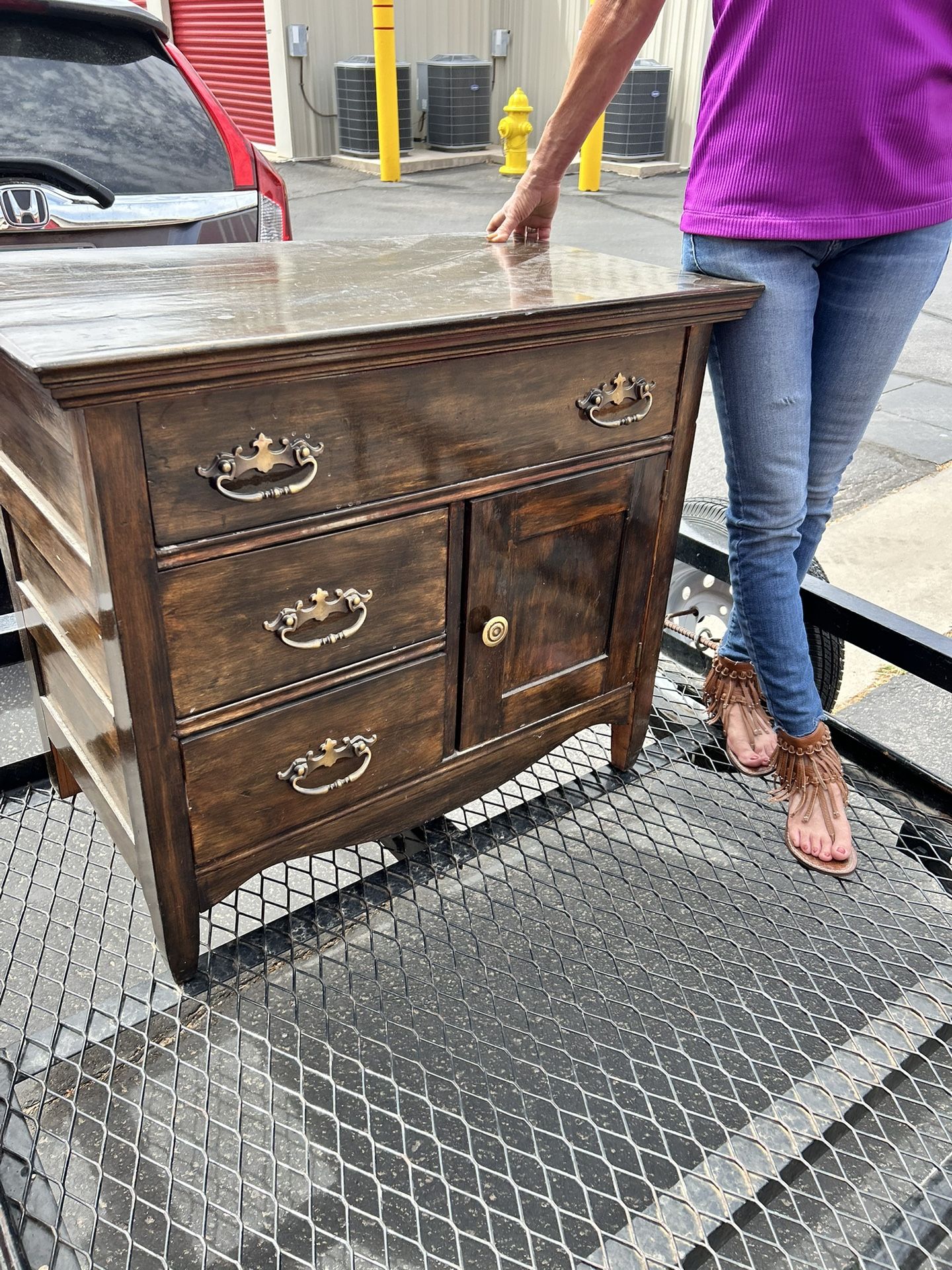 Antique Wash Basin Dresser.