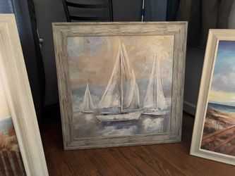 Sail Boat Oil Painting 