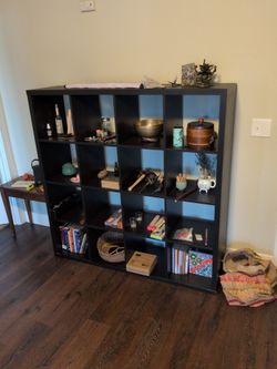 Black 5x5 Cube Storage Bookshelf Shelving Unit