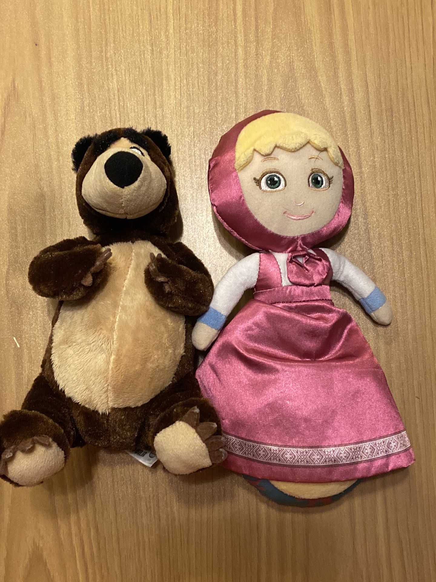Masha and the Bear REVERSIBLE Plush 10” Flip Dress & Rare Bear
