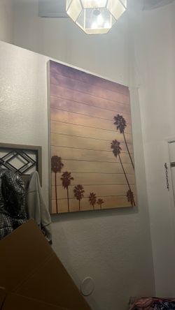 Canvas palm trees