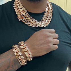 High Quality Rose Gold Cuban Link Chain