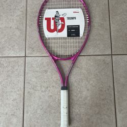 Wilson Triumph Adult Tennis Racquet Oversized Head Racket Grip 4 1/4 Pink NEW