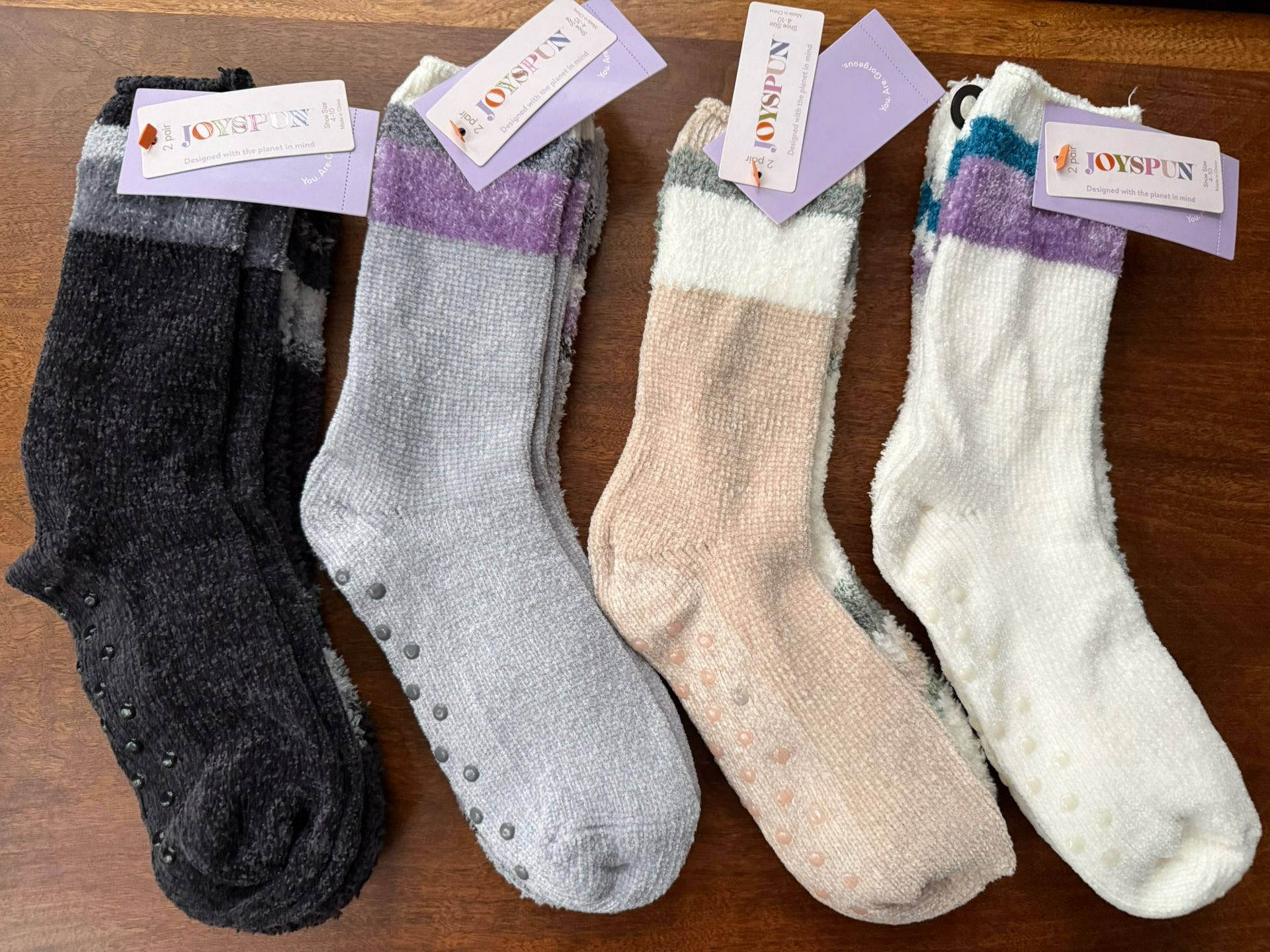 Joyspun Women’s Lounge Socks 2 Pack Size 4-10 $10 for all 4 packs or $3 each