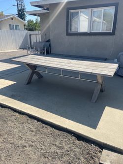 Custom wood picnic table