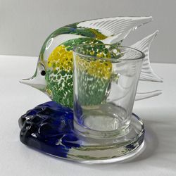Glass Fish Ocean Tealight Votive Candle Holder
