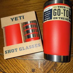 Yeti Tumbler. Yeti Shot Cups & Bottle Opener New 