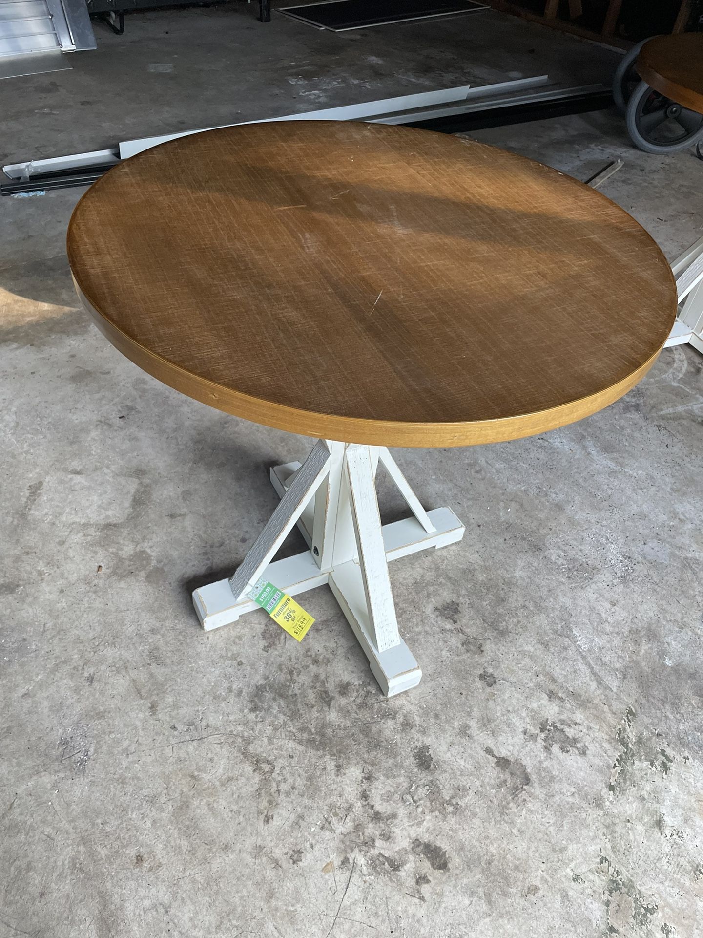 30” Round Rustic Table -30” High: sits 4
