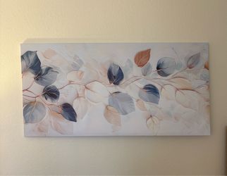 Large Eucalyptus leaf canvas