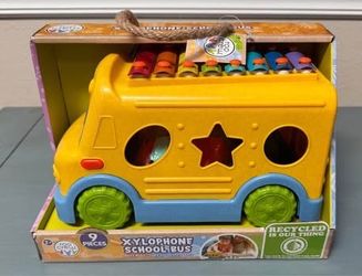 NEW Toddler Xylophone School Bus 9 Pieces Bus Store Accessories just $10