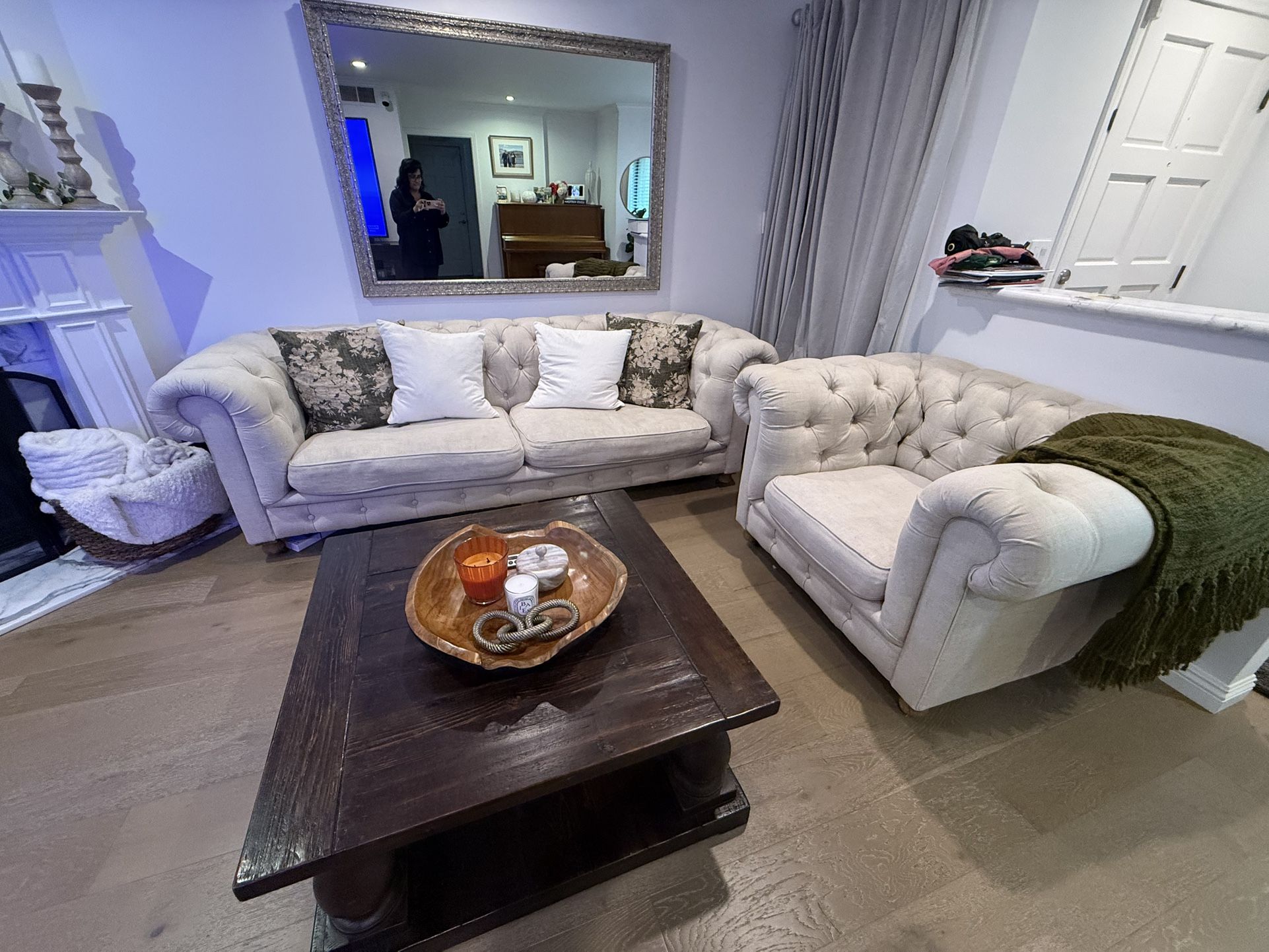 Restoration Hardware kensington sofa and chair