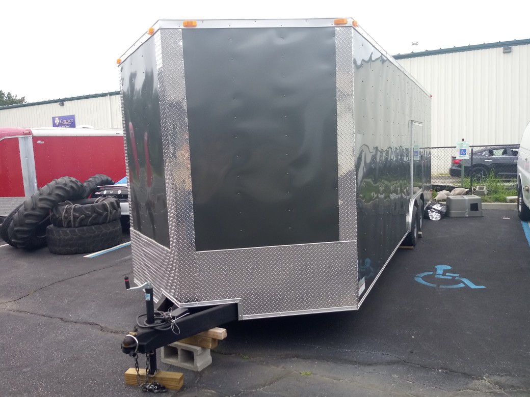 24' ENCLOSED VNOSE TRAILERS BRAND NEW --CAR TRUCK MOTORCYCLE MOVING STORAGE