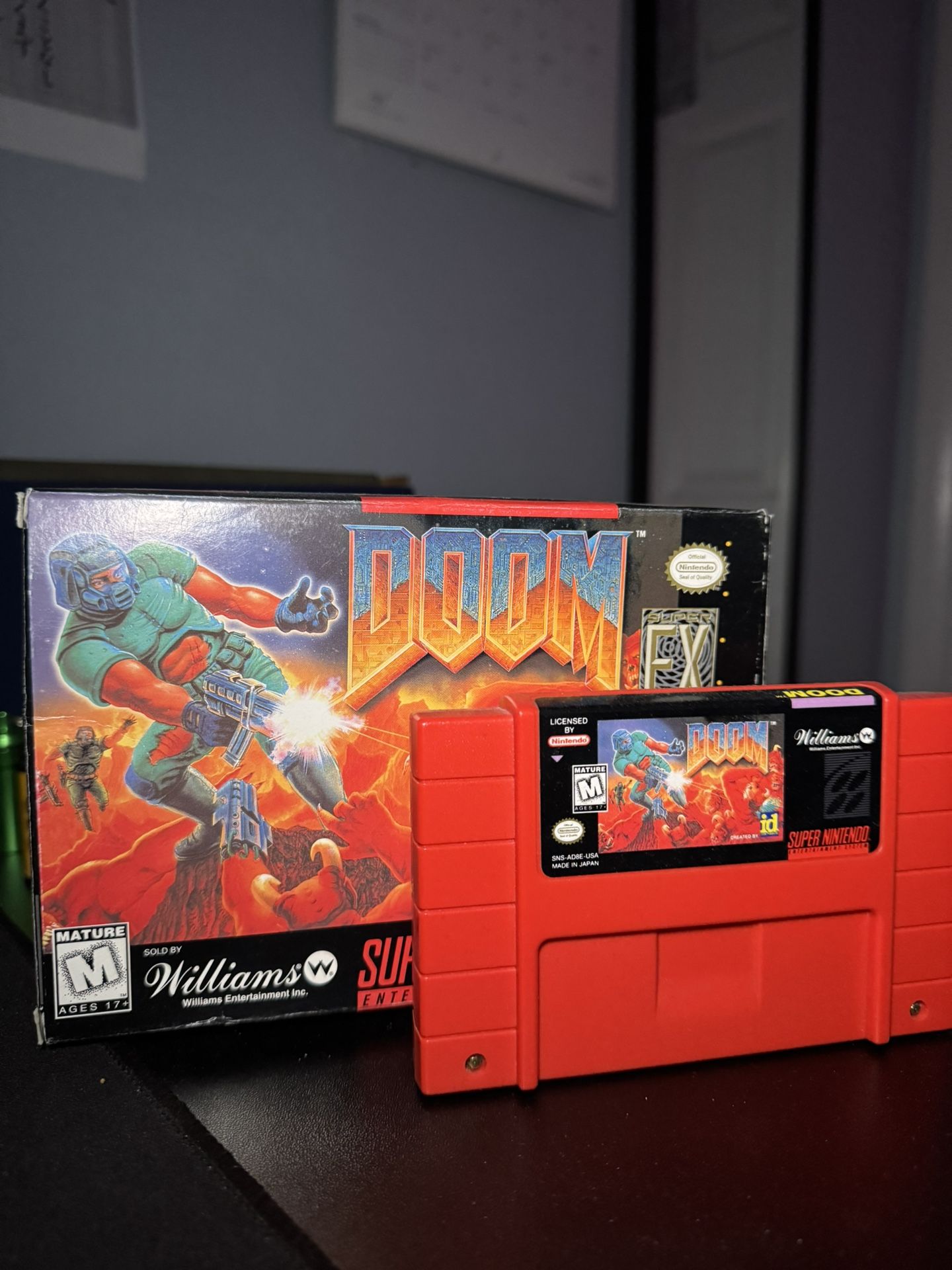 SNES DOOM Box And Game Only 