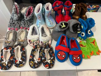 Lot of comfy children’s house slippers