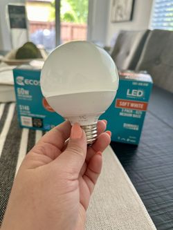 60w LED Soft White Bulbs 3 Pack - G25 Medium Bulbs