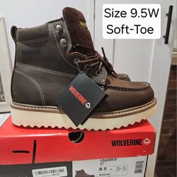 Wolverine Soft Toe Work Boots Size 9.5 