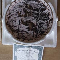 THE BRADFORD EXCHANGE LIMITED & NUMBERED COLLECTOR PLATE "ON EAGLE'S WINGS" WITH COA!