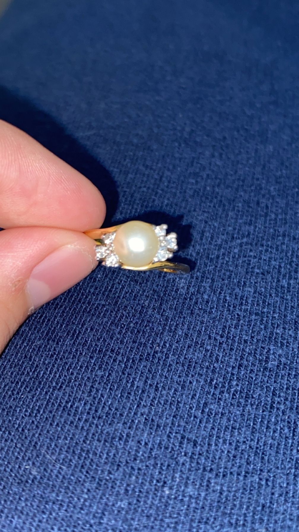 Gold Pearl ring