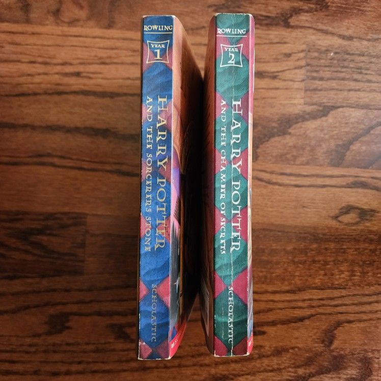 Harry Potter First Edition Paperback Books 1 & 2.