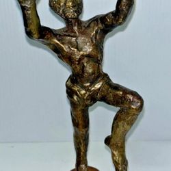 Handmade Bronze Man Posing Trophy / Sculpture