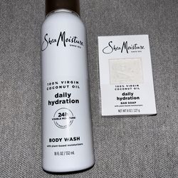 Shea Moisture Body Wash + face bar soap