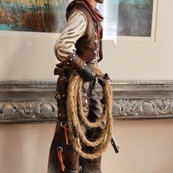 Large COWBOY STATUE 17" X 6" New