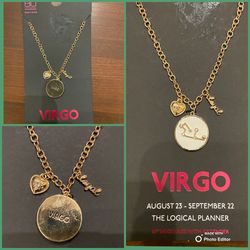 NEW VIRGO Zodiac Necklace (2 Sided for 2 Different Looks)
