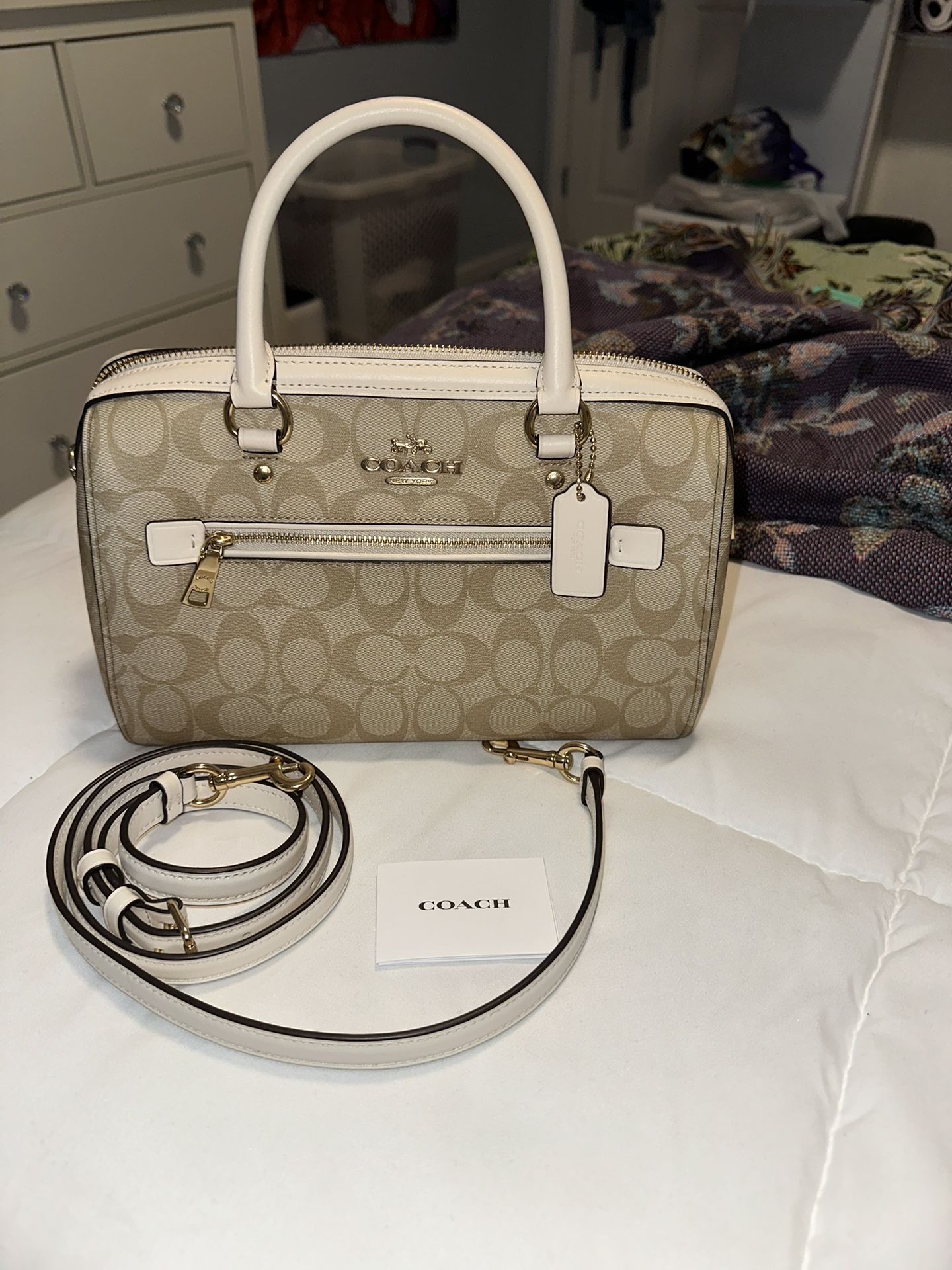 Coach Rowan Satchel Bag In Signature Canvas