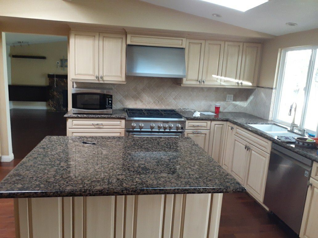 Kitchen cabinets and counter top