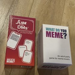 What Do You Meme? & Slide in the DMs Card Games