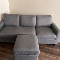 Small Gray Sofa $100